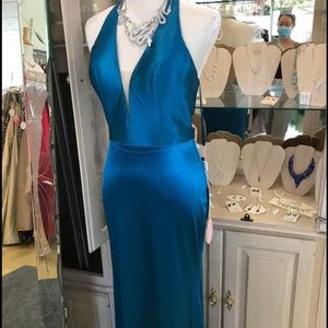 Madison James Blue Prom Dress- Size 8